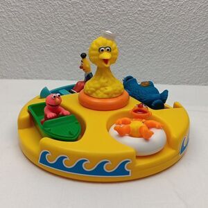 Vtg Sesame Street Floating Bath Tub Puzzle Toy Big Bird Elmo Cookie Monster Bert